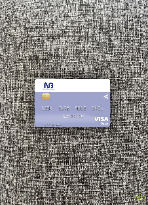 Banque nationale du Malawi du Malawi carte de débit visa photolook , avant